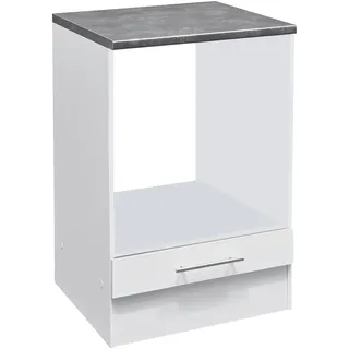 Mid.you Herdumbauschrank , Grau, Weiß , Metall , 60x90x60 cm , Küchen, Küchenmöbel, Küchenschränke, Geräteumbauschränke