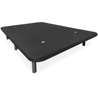 Somnia Descanso - Verstärkte 3D-Polsterbasis, hohe Stabilität mit 5 Querstangen mit Lüftungsventilen und 6 Metallfüßen, 27 cm, 135 x 190, Schwarz