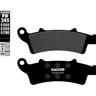 Galfer remblokken fd245 brake pad fd245 g1054 organic - Schwarz
