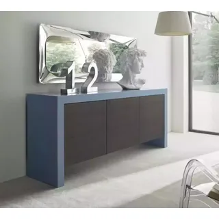 Kommode Wohnzimmer Holz Sideboard Schrank Luxus Italienische Möbel - Grau
