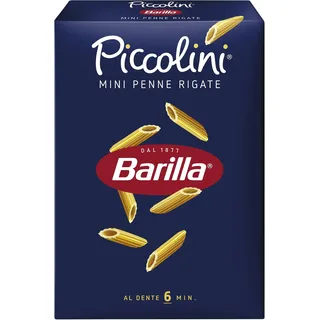 Barilla Piccolini Mini Penne Rigate Pasta aus Hartweizengriess 500g