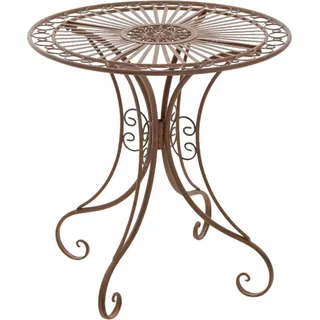 Nostalgischer Gartentisch – Retro-Esstisch, handgefertigte Stabilität für kleine Räume | Farbe: Antikbraun