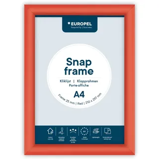 Europel Klapprahmen Aluminium rot A4 2er Set