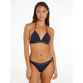 Tommy Hilfiger für Damen. UW0UW04109 Bikinioberteil Navy gepolstert (L), Strandbekleidung, Nachhaltig, Recyceltes Nylon, Marine