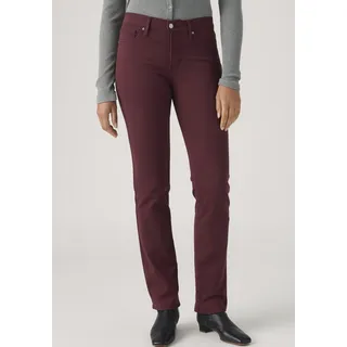 Gerade Jeans LEVI'S "314 Shaping Straight", Damen, Gr. 30, Länge 32, rot (sassafras), Denim/Jeans, Obermaterial: 63% Baumwolle, 31% Viskose, 4% Elastomultiester, 2% Elasthan, gerade lang, Jeans Gerade Jeans, mit Stretch