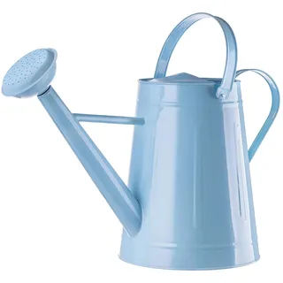 Metalleimer - Abfalleimer 8 l - Pulverbeschichteter Stahl - Retro Design - Für Haus und Garten - Blau