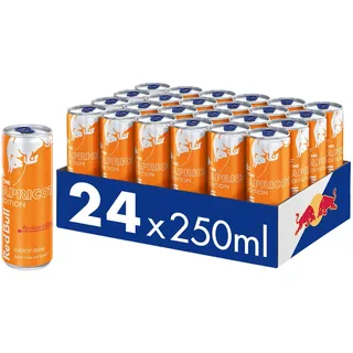 Red Bull Energy Drink Apricot Edition - 24er Palette Dosen - Getränke mit Aprikose-Erdbeere-Geschmack, EINWEG (24 x 250 ml)