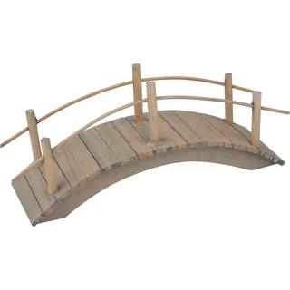 VBS Miniatur Brücke 15x5x5 cm aus Sperrholz unbehandelt für ganzjähriges Dekor Puppenhaus Modellbau Garten Diorama