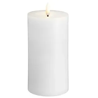 Moods & More LED pillar candle - Melted Classic white - 74x150 mm