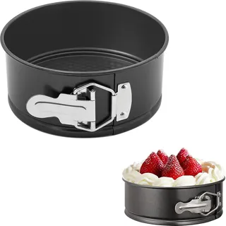 CTCEHL Springform Rund,6 Zoll (ca. 16 cm) kuchenform,runde Backform mit Flachboden,Kuchen Springform,Kuchenbackform,Tortenbackform,Tarteform,für Kuchen,Pizza und Pfannkuchen (16 cm (6 inch))