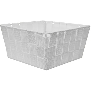 SEPIO | Wäschekorb Wäschebox Wäschetruhe Wäschesammler Laundry Basket aus wasserdichtem und starrem Material, leicht zu reinigen, für Badezimmer, Küchen! (S - 19 x 19 x 9 cm, Weiß)