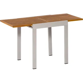 Merxx Ausziehtisch 65-130 x 65 x 75 cm Silber/Braun