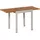 Ausziehtisch 65-130 x 65 x 75 cm Silber/Braun