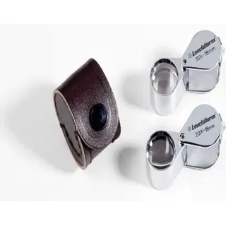 Präzisions-Lupe verchromt (3 Linsen-System), 20-fache Vergrößerung