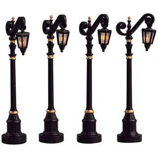 Lemax - Colonial Street Lamp, Set Of 4, B/O (4.5v)