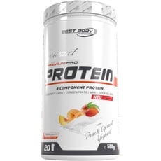 Bild Nutrition Pro Protein, Peach Apricot Yoghurt Dose, 4 Komponenten Protein Shake: Caseinat, Whey Konzentrat, Whey Isolat, Eiprotein, 500 g Dose