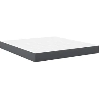 vidaXL Bettmatratze mit Matratze Grau 180 x 200 cm Stoff - Grau