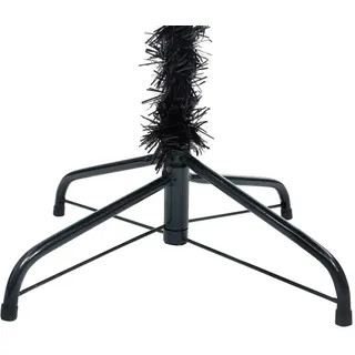 vidaXL Künstlicher Weihnachtsbaum Beleuchtung & Kugeln Schwarz 120 cm - Schwarz