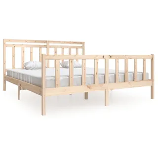 vidaXL Massivholzbett 180x200 cm - Braun