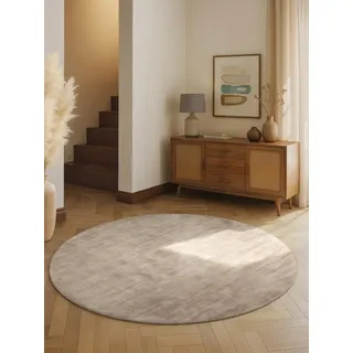 vikosa Teppich Jane beige, H:10mm Ø:150cm, Viskose, Teppiche, Teppich