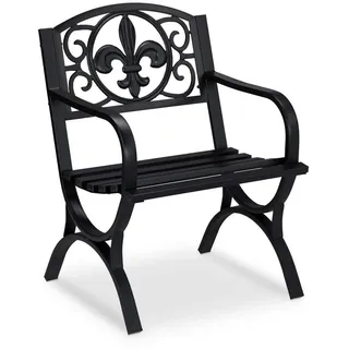 Relaxdays Gartenstuhl 60 x 56 x 85,5 cm schwarz