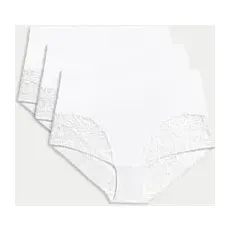 Womens Body by M&S Body SoftTM - 3er-Pack Taillenslips - White, White, UK 12 (EU 40)