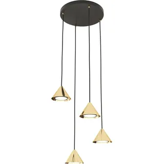 Elit minimalistische Pendelleuchte 4-flammig gold - Schwarz