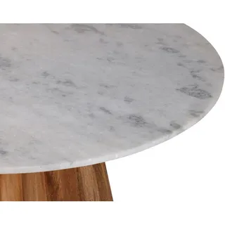 Livetastic Esstisch , Naturfarben , Holz, Stein , Mangoholz , vollmassiv , Holz , rund , rund , 76x115x115 cm , schnell aufzubauende und stabile Arbeitsfläche , Esszimmer, Esstische, Esstische rund