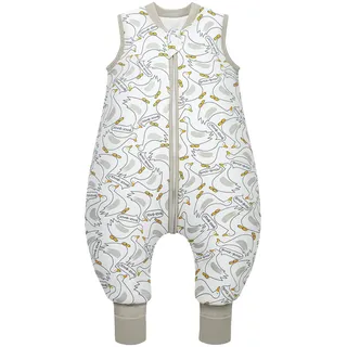 MIKAFEN Baby Schlafsack Winter mit Füßen 2.5 Tog 100% Baumwolle Kinder winterschlafsack für Jungen und Mädchen 70cm/Höhe75-85cm,Ente