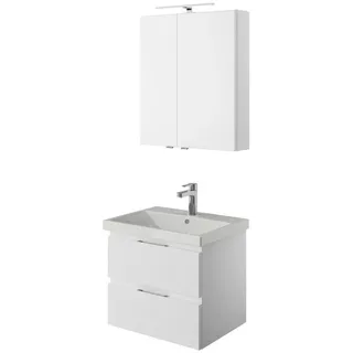 Pelipal Badezimmer , Weiß Hochglanz , Holzwerkstoff , 2 Schublade(n) Schubladen , 60 cm , Made in Germany , hängend, Typenvielfalt , Badezimmer, Badmöbelsets & Badmöbelserien, Badmöbel-Sets