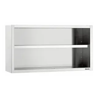Bartscher Hängeschrank offen 400, B1200, Offener Hängeschrank, 2-geteilt, 1 Stück