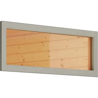 Karibu Saunafenster Klarglas Verpackt Weiß 4 x 122 x 42 cm