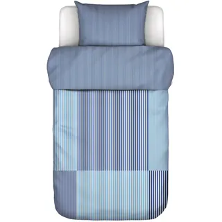 Marc O'Polo Wendebettwäsche »Ellan, 100% Bio-Baumwollsatin« 2 Stk. tlg., blau