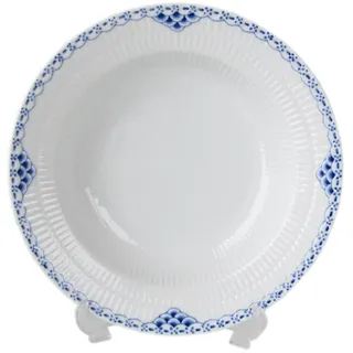 Royal Copenhagen Princess Tiefer Teller Ø 21cm Porzellan Weiß-Blau, 1017268