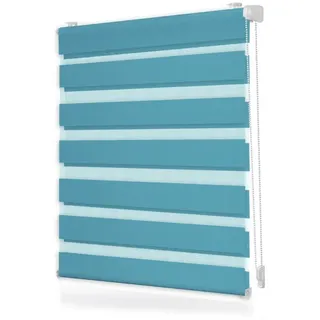 Lichtblick Duo Rollo / Doppelrollo Klemmfix 80 x 200 cm blau