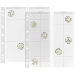 Leuchtturm1917 Leuchtturm 338571 Münzhüllen Numis 34, 20 Fächer für Münzen bis Ø 34 mm - 2-, 5-Euro-, 10-Euro-Gedenk-Münzen - 5er Pack
