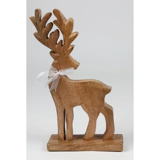 Weihnachtliche Figur Hirsch Holz Innendekoration Weihnachten Winter Advent Tisch