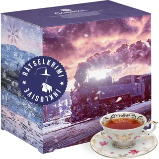Corasol Krimi & Tee Adventskalender Mord in den Highlands (3. Fall) mit 24 losen Tees & Rätsel-Krimi (214 g)