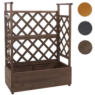 Hochbeet HWC-P67, Pflanz-/Blumenkasten Pflanzkübel Rankgitter Rankhilfe Spalier Holz FSC® 114x85x44c