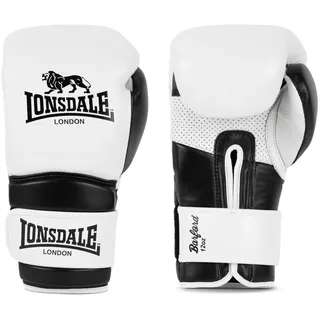 Lonsdale Boxhandschuhe aus Leder Barford White/Black 14 oz