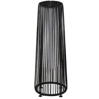 Outsunny Solarlampe Rattan mit Lichtsensor, Aufladbar LED Solarleuchte, Solarlaterne IP44 Wasserdichte, Gartenleuchte automatische Gartenlampe, Außenlampe für Garten Balkon Außen