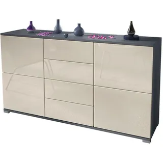 Vladon Sideboard, Creme, Holzwerkstoff, 138.5x75.5x35 cm, Wohnzimmer, Kommoden, Sideboards,