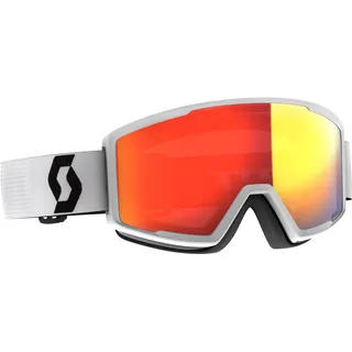 Scott Factor Pro Skibrille - Mineral White / Black - Amplifier Red Chrome/CAT3