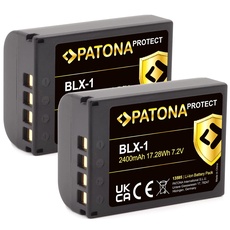 PATONA BLX-1 Protect Kamera Akku Pack (2400mAh) mit NTC Sensor und V1 Gehäuse - Kompatibel mit OM-System OM-1