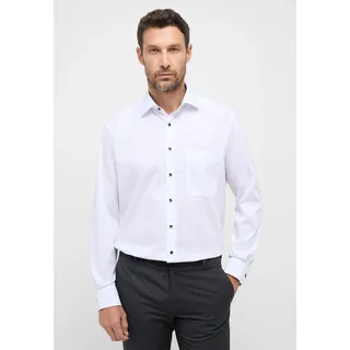 Langarmhemd ETERNA "COMFORT FIT", Herren, Gr. 42, verkürzte Ärmellängen, weiß, Popeline, 100% cotton, normal, Manschette, Hemden Langarmhemd, NON IRON (bügelfrei)