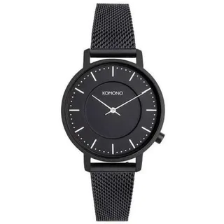 Komono Damen Uhr Armbanduhr Damenuhr, Analog, Größe:Einheitsgröße, Farbe:Schwarz-schwarz,weiß - Schwarz, Schwarz