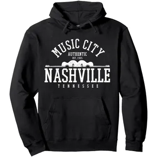Nashville Tennessee Country Music City Gitarre Vintage Pullover Hoodie