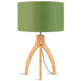 Good & Mojo Tischleuchte , Grün , Textil , Bambus , 54 cm , LED-Leuchtmittel austauschbar , Lampen & Leuchten, Innenbeleuchtung, Tischlampen, Tischlampen