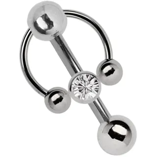 Intimpiercing ADELIA ́S "Piercing  Intimpiercing ", weiß (klar), Piercings, Damen, Titan, Intimpiercing