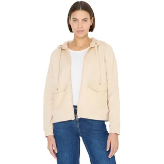 Cecil Strukturmix Hoodie Jacke desert beige melange L